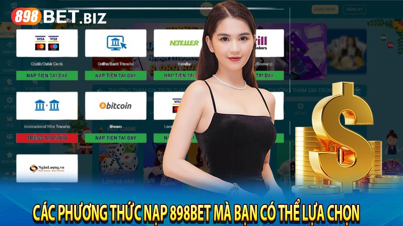 Các phương thức nạp 898bet mà bạn có thể lựa chọn