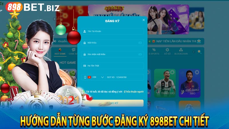 Hướng dẫn từng bước đăng ký 898bet chi tiết